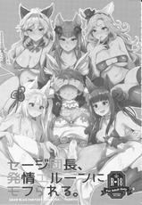 (SC2016 Summer) [Inariya (Inari)] Sage Danchou, Hatsujou Elune ni Mofurareru. (Granblue Fantasy)-(サンクリ2016 Summer) [稲荷屋 (稲荷)] セージ団長、発情エルーンにモフられる。 (グランブルーファンタジー)