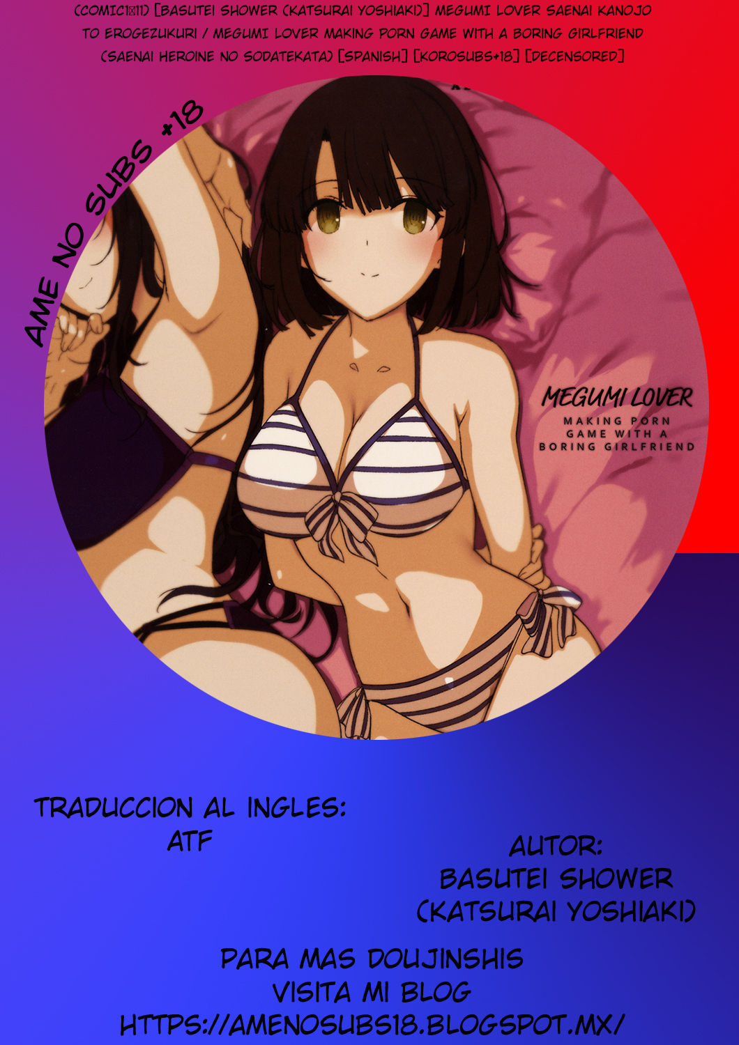 (COMIC1☆11) [Basutei Shower (Katsurai Yoshiaki)] MEGUMI LOVER Saenai Kanojo To Erogezukuri | MEGUMI LOVER Making Porn Game with a Boring Girlfriend (Saenai Heroine no Sodatekata) [Spanish] [Korosubs+18] [Decensored] (COMIC1☆11) [バス停シャワー (桂井よしあき)] MEGUMI LOVER 冴えない彼女とのエロゲ作り (冴えない彼女の育て方) [スペイン翻訳] [無修正]