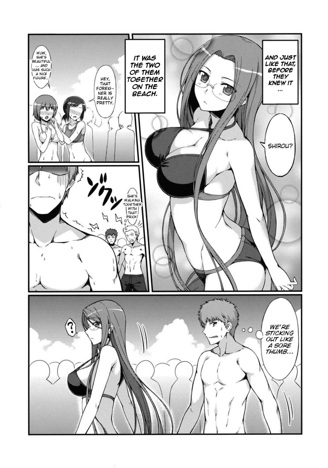 (C81)[S.S.L (Yanagi)] Rider-san and the Beach (Fate Stay/Night) [Eng] [doujin-moe.us, CGRascal]} (コミックマーケット 81) [S.S.L (柳)] ライダーさんと海水浴 (フェイトステイナイト) [英訳]