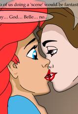 Belle and Ariel (The Little Mermaid, Beauty and the Beast)-