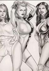 Big breasted drawings-