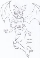 My miny Rougeb The Bat_ (sonic) Sketches work_1-